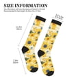 thumbnail image 2 of Picia Blue Floral Sunflower Printed Sports Compression Socks - 15-20mmHg Graduated Compression, High-Performance Soft and Breathable Socks for Men and Women, 2 of 5