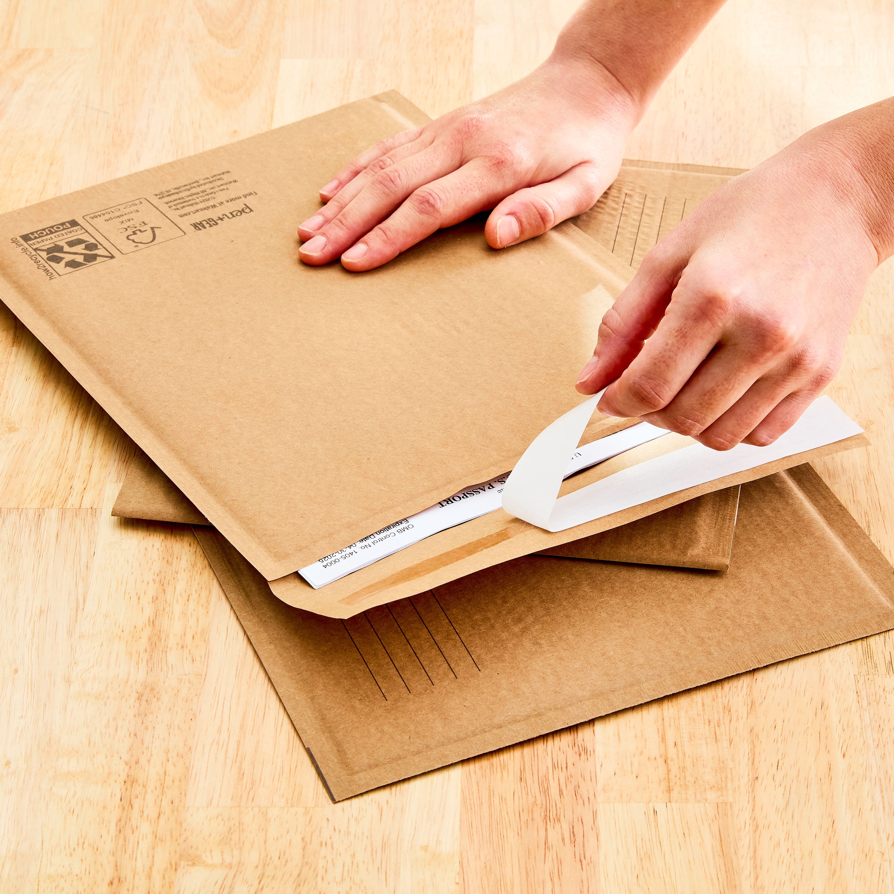(20 pack) Pen+Gear Padded Paper Mailer, #2, 8.5 in x 11 in, Brown, 1 Count