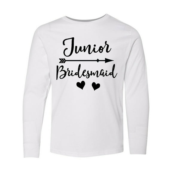 Inktastic Junior Bridesmaid Wedding Bridal Party Long Sleeve Youth T-Shirt