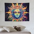 thumbnail image 4 of ONETECH  Blacklight Burning Sun Tapestry Neon Wall Tapestry Mystic Constellation Tapestry Coloful Boho Mandala Tapestry Wall Hanging for Home Decor, 4 of 7