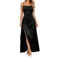 thumbnail image 2 of EliteGoogv Womens Slip Dresses Spaghetti Strap Off Shoulder Long Dresses For Women Side Slit Flowy Fit Summer Dresses Date Night Vacation Party Dresses Black, 2 of 5