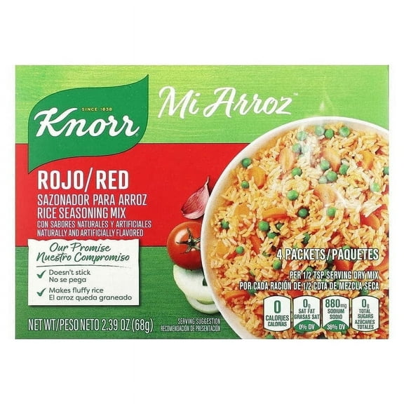Knorr, Mi Arroz, Rice Seasoning Mix, Red, 4 Packets, 2.39 oz Pack of 3