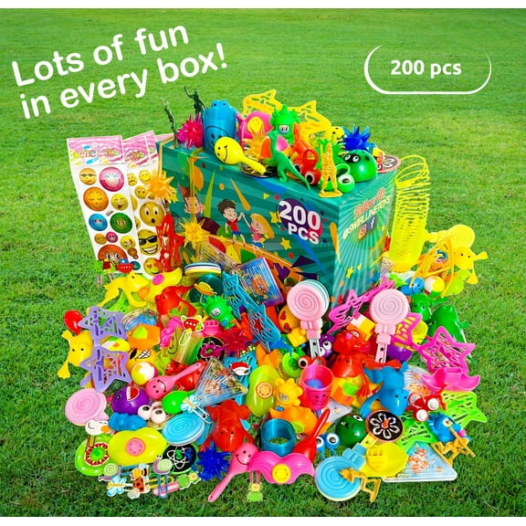 200 Pcs Party Favors for Kids Birthday Gift Bag Treasure Box Toys Goodie Bags