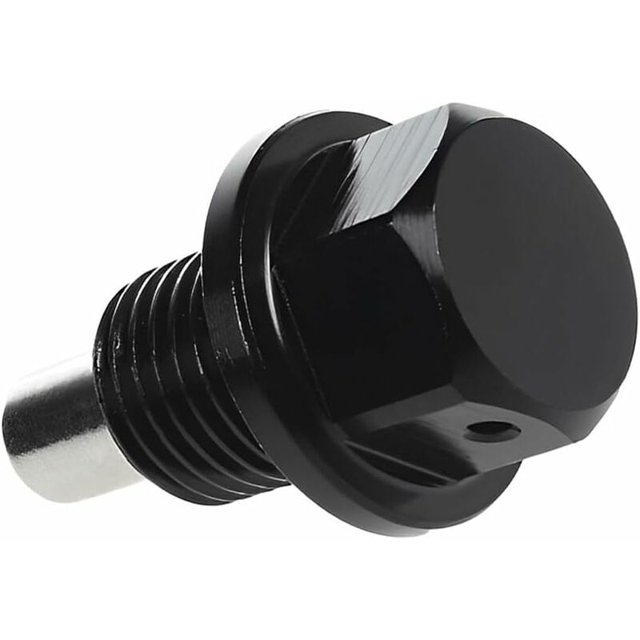 Tornillo para cárter de aceite, tapón de drenaje antirrobo, tuerca de cárter de aceite de motor magnética anodizada de metal universal con anillo, tapón de drenaje antirrobo, tuerca de cárter de metal