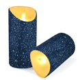 thumbnail image 3 of Iauyy Flameless Candles Battery Operated LED Pillar Candles with Remote and Timer, Dark Blue Set of 2 （S), 3 of 8