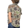thumbnail image 2 of Binienty Green Duck Hunting Camo Boys Hawaiian Shirt Size 6 Cuban Collar Beach Shirt Breathable Button Down Tropical Shirt Soft Casual Youth Hawaiian Outfits, 2 of 7
