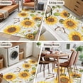 thumbnail image 5 of Area Rug for Living Room, Yellow Sunflowers Non-Slip Indoor Large Carpet for Bedroom/Dining Room, Vintage Country Flowers Butterfly Wood Board Washable Low-Profile Floor Mat Runner Rugs - 2.7 x 5 Ft, 5 of 8
