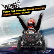 Electric Go Kart 4-Wheeler Shock Absorber,Go Carts with 1000 W Brushless Motor and 3-Speed,Max Speed 20 MPH 4 wheeler for Adults & Teens,Black
