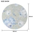 thumbnail image 6 of Floral Round Tablecloth 60x60in(153x153cm) – Waterproof Polyester Table Cover with Full Print Design, Wrinkle Resistant & Washable for Kitchen Dining Party Decor,Thanksgiving,Christmas, Spring,Flower, 6 of 6