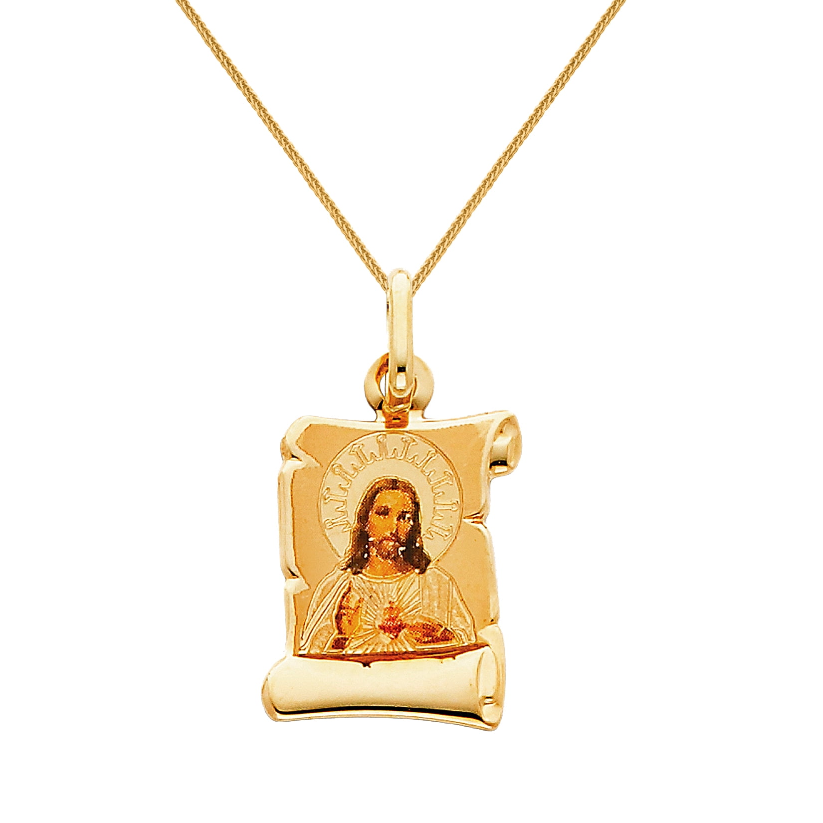 jesus square pendant