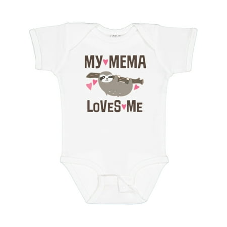 

Inktastic My Mema Loves Me Girl Sloth Gift Baby Girl Bodysuit