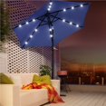 thumbnail image 6 of Topeakmart 7.5ft Patio Umbrella Outdoor Market Umbrella with 6 Ribs & 18 LED Solar Lights Navy Blue, 6 of 9