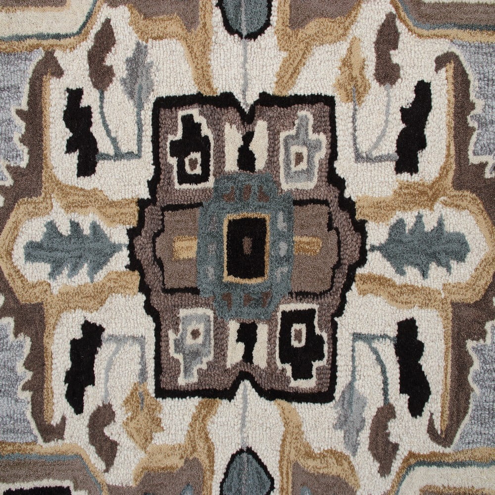 Ox Bay Selah 5' Star Gray/Mocha Southwestern Hand-Tufted Indoor Area Rug
