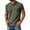 Army Green, variant on Distressed Henley Shirts for Men Vintage Acid Washed Muscle Fit Pocket T Shirts Short Sleeve Summer Workout Tops Retro Basic Plain Lounge Tees Gray L