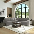 thumbnail image 3 of Bowery Hill Modern Gray 5 Seat Sectional with Performance Fabric, 3 of 11