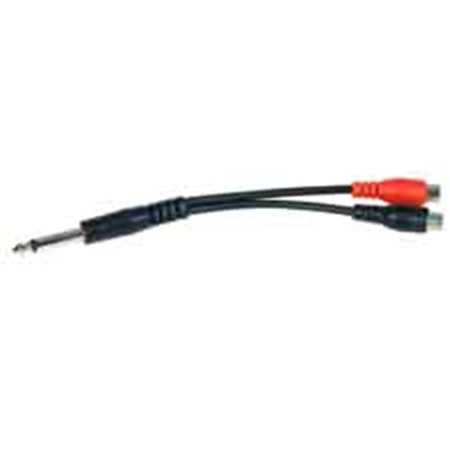 Comprehensive Standard Phone 0.25; plug to two- 2 RCA jack audio adapter cable 6 inches