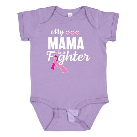 

Inktastic Breast Cancer Awareness My Mama is a Fighter Gift Baby Boy or Baby Girl Bodysuit