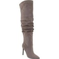 thumbnail image 2 of Women's Over The Knee Boots Slouchy High Heel Boot Pointed Toe Stiletto Thigh High Boots, 2 of 6