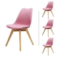 thumbnail image 2 of Set de Comedor Oslo Mundo In Melamina 120 Blanco 4 sillas Frankfurt Rosa, 2 of 15