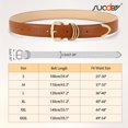 thumbnail image 4 of SUOSDEY Women Leather Belts Brown Belt for Jeans Dresses Pants with Metal -tail Design, 4 of 8