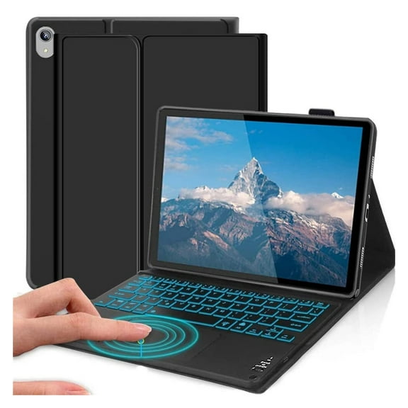 XZAMB Touchpad Keyboard Case Compatible with Lenovo Tab P11 Plus 2021(TB-J607) & P11 2020 (TB-J606F/ TB-J606X) 11" with Pencil Holder, 7 Colors Backlight Magnetic Detachable Keyboard Auto Sleep