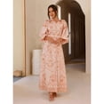 thumbnail image 4 of Linen loose casual belted puff sleeve dress, 4 of 7