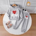 thumbnail image 2 of Taybagh Girls Spring Outfits Hoodie Long Pants Set 5t Girls Clothes with Love Graphic Printed Tracksuit, 2 of 5