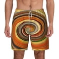 thumbnail image 2 of Picia Colorful Swirl pattern Mens Swim Trunks with Compression Liner Stretch Beach Shorts Quick Dry with Zipper Pockets No-Chafing Board Shorts-Medium, 2 of 9