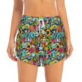 thumbnail image 4 of Lsque Color Summer Printed Women's Running Shorts with Liner Pockets,Elastic Quick Dry Workout Athletic Gym Yoga Shorts,Womens High Waist Shorts-Medium, 4 of 9