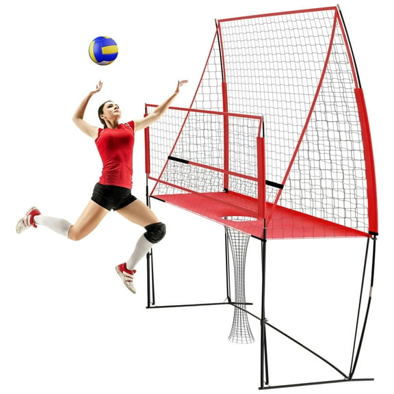 Miumaeov Volleyball Training Equipment Volleyball Setting Trainer Adjustable Height Angle Badminton Tennis Training Net