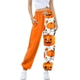 thumbnail image 2 of Orange Stretch Lounge Pants Vintage, Halloween Costumes, Casual, Winter Pajamas, Wide Leg Palazzo Pants, Soft, Lounge, Sleep Bottoms M, 2 of 9