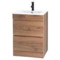 thumbnail image 1 of Gabinete Para Baño KingsHouse Mueble Lavamanos Ovalín Monomando 2 Cajones Organizador Fibra de Madera MDF Cafe, 1 of 7