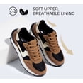 thumbnail image 4 of LUCKY STEP Stylish Retro Platform Sneakers Casual Walking Running Shoes,Brown/Black,Womens, 4 of 11