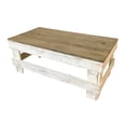 thumbnail image 3 of del Hutson Designs Table Basse Rustique de Ferme en Bois Récupéré, Noir/blanc, 3 of 8