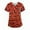 Red, variant on Lolmot Scrubs for Women Fashion Halloween Cute Printed Short Sleeve V-Neck Nursing Tops Casual Loose Working Uniform with Pockets