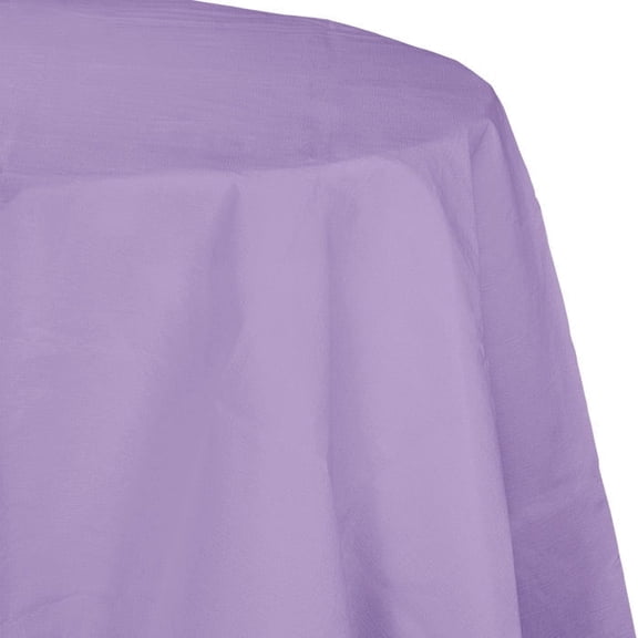 12/Case Bulk Luscious Lavender Round Paper Table Covers 82 inch