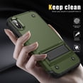 thumbnail image 7 of JTCASES for iPhone XR Case, Foldable Kickstand Heavy Duty Protective Rugged Hybird Anti-slip Shockproof/Drop Resistant PC TPU Shell for iPhone XR, Armygreen, 7 of 7