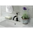 thumbnail image 2 of Kingston Brass KSD2828RX Belknap One-Handle Single-Hole Bathroom Faucet with Deck Plate and Push Pop-Up Drain, Matte Black/Brushed Nickel, 2 of 7