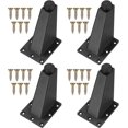 thumbnail image 1 of 6 piezas de patas ajustables para muebles, metal negro Patas de mesa para mesas, armarios, cocina, sofá, escritorio, 92 mm, 1 of 5