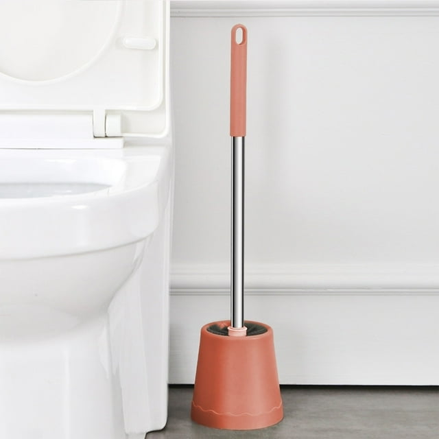 SSZMDLB Toilet Brush Set, Toilet Brush Set, Long Handle Bowl Cleaner Brush with Compact Base, Bathroom Cleaning Tool for Efficient Scrubbing Storage Organization