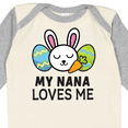 thumbnail image 4 of Inktastic My Nana Loves Me with Bunny and Easter Eggs Boys or Girls Long Sleeve Baby Bodysuit, 4 of 5