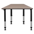 thumbnail image 2 of Regency 36" x 23" x 19" Trapezoid Height Adjustable School Desk- Beige, 2 of 6