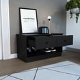 thumbnail image 2 of Two Drawers & Two Open Shelves Metal Rails - Bedroom Storage Solution in Modern Style, 2 of 3