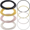 thumbnail image 1 of EIGTHTAIL 48 Loops 4 Colors Spring Jewelry Wire 2-1/4 inch Stackable Guitar String Bracelets Steel Memory Wire for Summer Jewelry Supplies Art Creation DIY Crafts Black Platinum Silver Go, 1 of 6