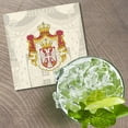 thumbnail image 2 of Serbia Coat Of Arms 4'' X 4'' Square Wooden Coaster, 2 of 3