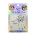 thumbnail image 1 of Unique Bargains 1 Pc Eye-catching Face Rhinestone Stickers for Concert White Purple, 1 of 5