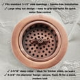 thumbnail image 5 of Westbrass 3-1/2" Wing Nut Twist Style Kitchen Drain Basket Strainer, Antique Copper, 5 of 13
