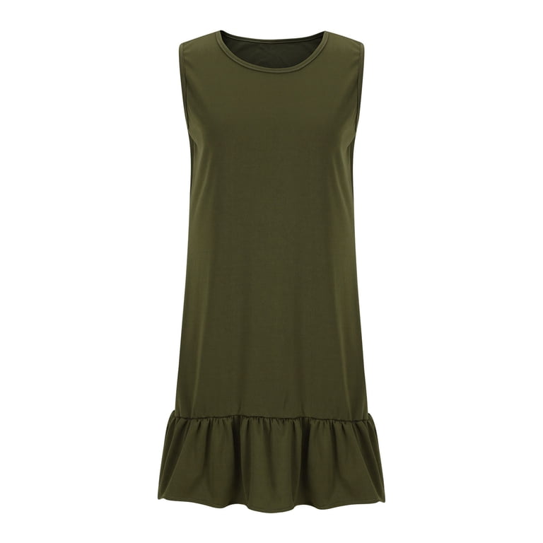 petite ruffle midi dress Betsy & Adam Petite Off-The-Shoulder Ruffle Sheath Dress - Green