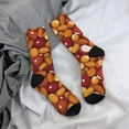 thumbnail image 5 of Hirioo Almond Nuts Pattern Adult Middle Tube Socks Breathable Sock Non-Pilling,Contrasting Color Design, 5 of 6