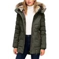 thumbnail image 6 of yuCgh Women's Solid Color Hooded Jacket Cotton Jacket with Mid-Length Design for Winter Warm and Comfortable Outerwear for Daily Use,Army Green L, 6 of 7